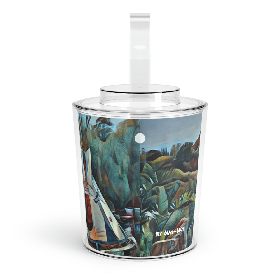 GREAT SPIRIT ABODE Ice Bucket with Tongs