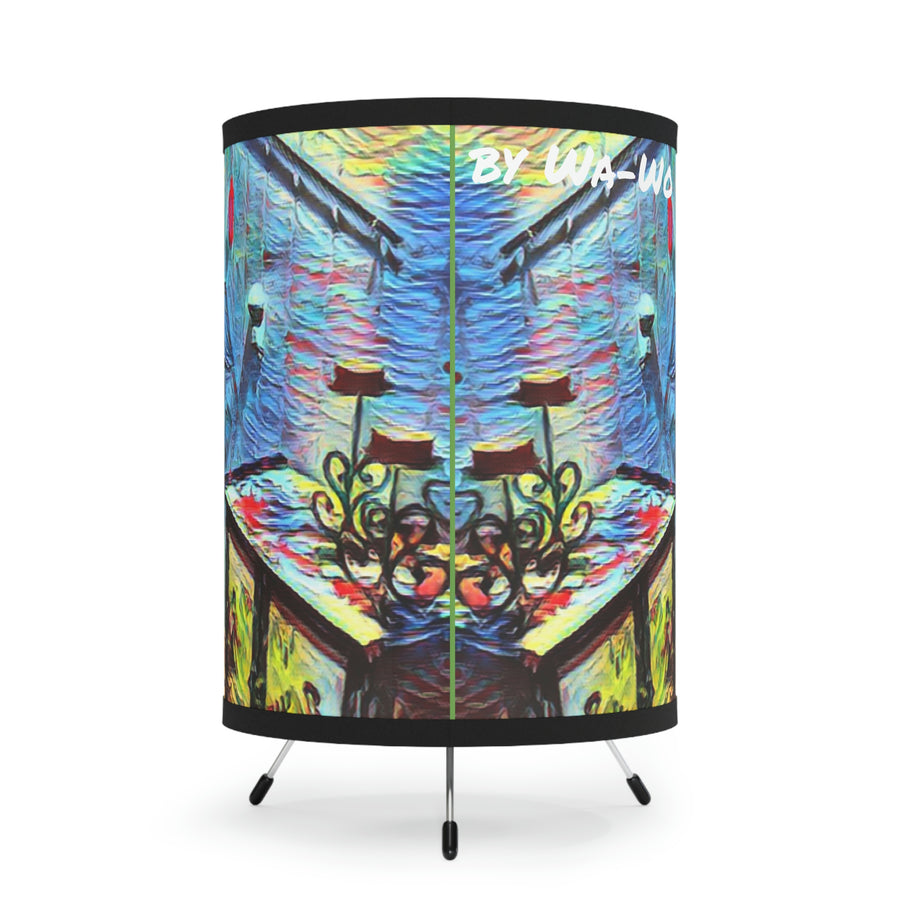 SACRED SPACE Tripod Lamp with High-Res Printed Shade, US\CA plug