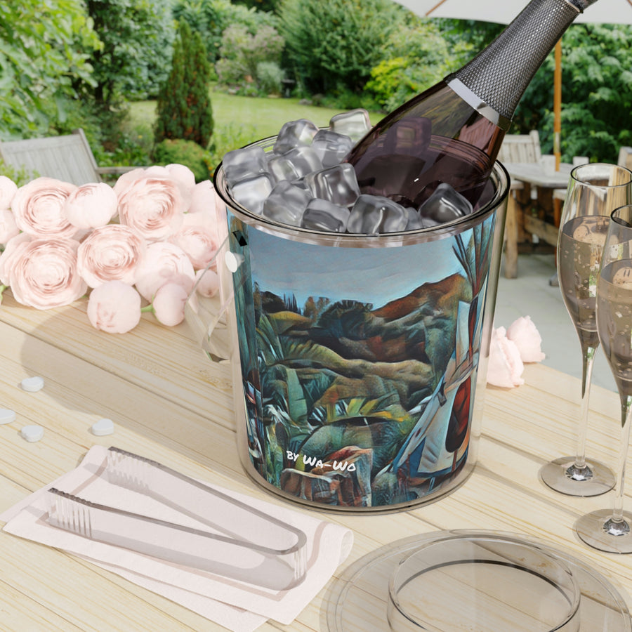 GREAT SPIRIT ABODE Ice Bucket with Tongs